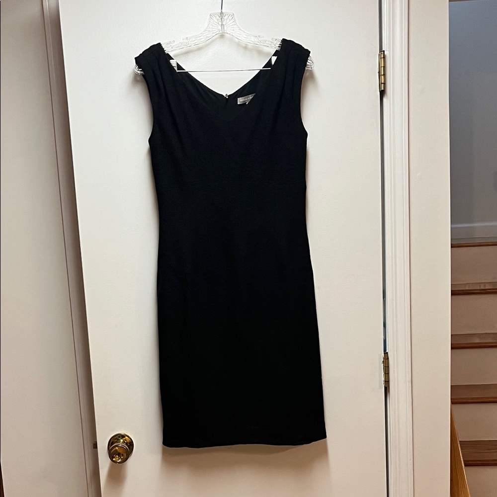 Charcoal Black Boucle Banana Republic V-neck and V-back dress - NWOT